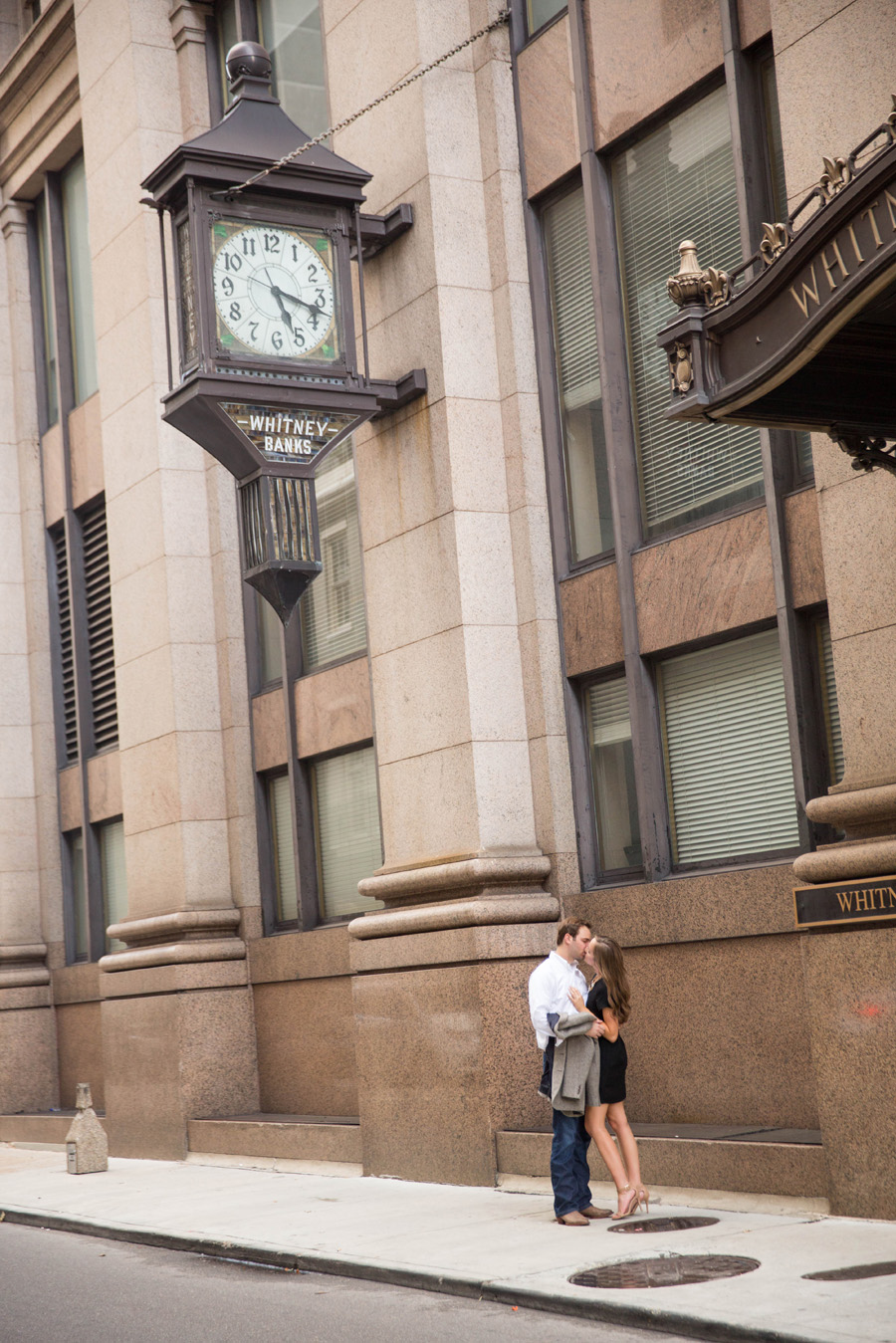 Emily + Scott, Engaged in the CBD, New Orleans, shot by Erika Parker Photography.